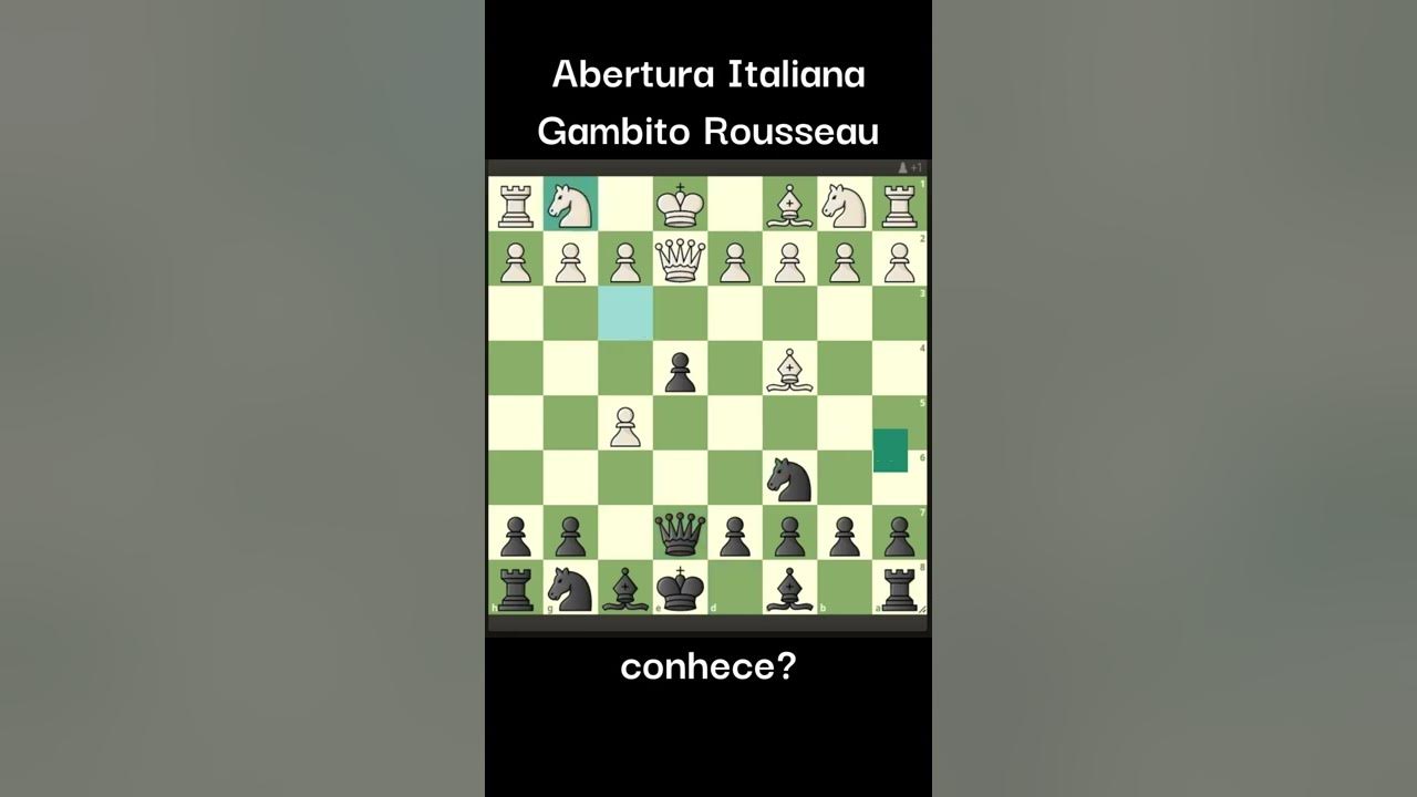 GAMBITO ROUSSEAU NA ITALIANA CUIDADO #Shorts #Xadrez #Chess