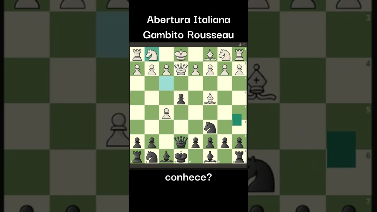 GAMBITO ROUSSEAU NA ITALIANA CUIDADO #Shorts #Xadrez #Chess