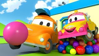 Tom the Tow Truck's Car Wash and BABY TOM | Truck cartoons for kids