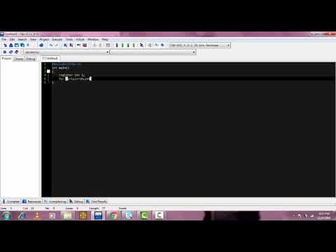 register in loop for c language