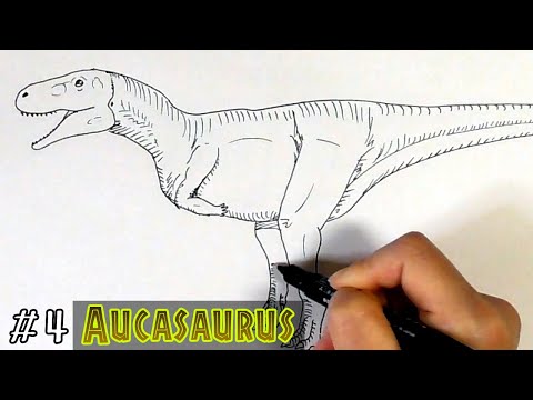 恐竜の描き方 アウカサウルス How To Draw Dinosaur Aucasaurus Youtube