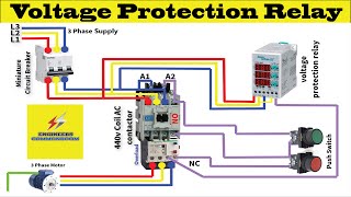 Voltage Protection Relay । Engineers CommonRoom । Electrical Circuit Diagram