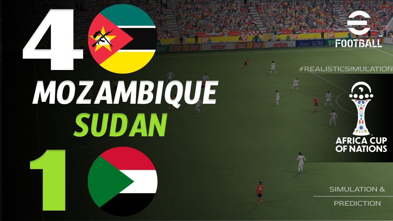 🔴 Resumo: Moçambique x Sudão 4 - 1 | HIGHLIGHTS | Copa das Nações Africanas | Gameplay de eFootball
