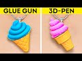 GLUE GUN VS. 3D-PEN || Easy Repair Tricks, Colorful DIY Jewelry And Cute Mini Crafts
