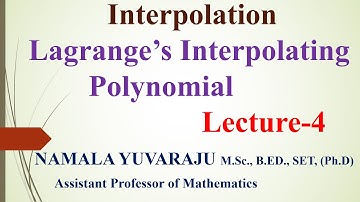 Interpolation II Lagrange