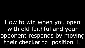 Live Checkers game 89. How to win with old faithful if your opponent  moves to position 1.