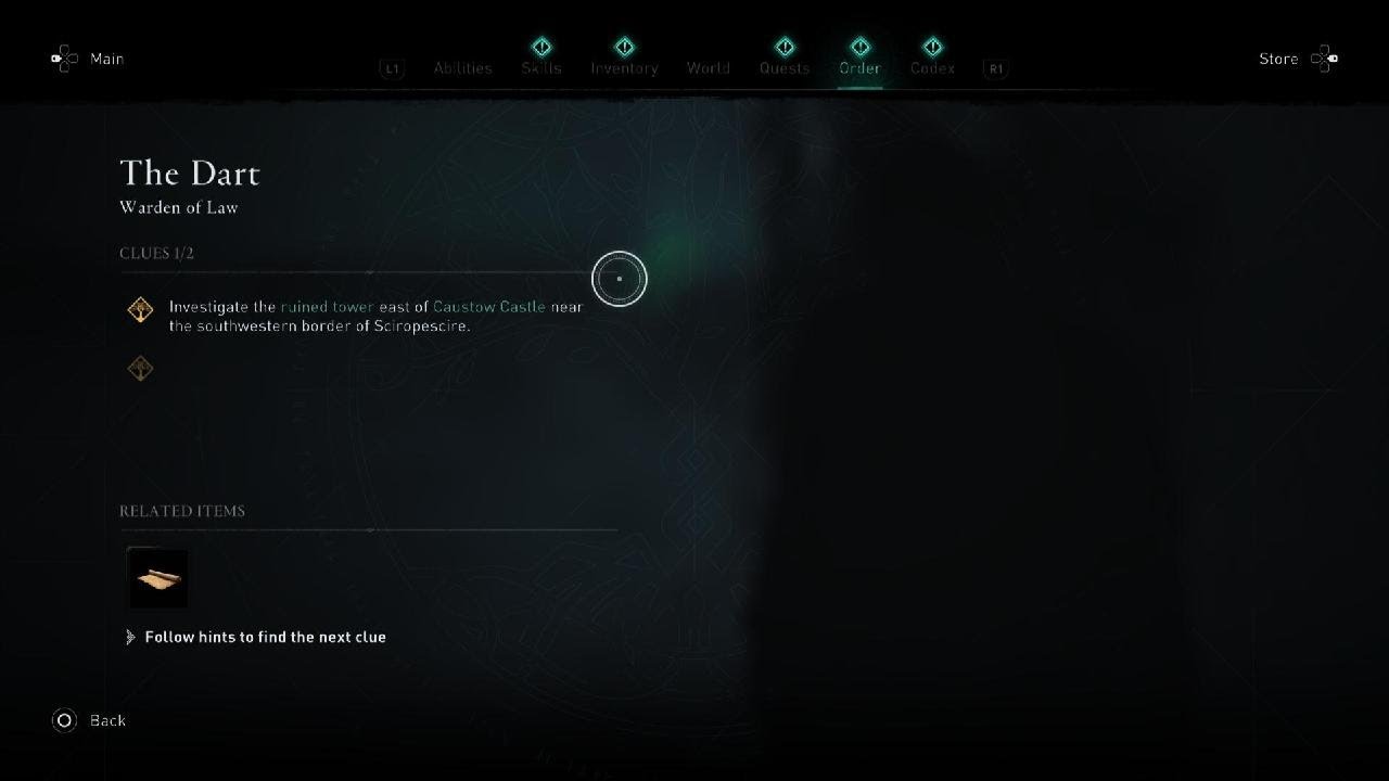 Assassin's Creed Valhalla The Dart Location