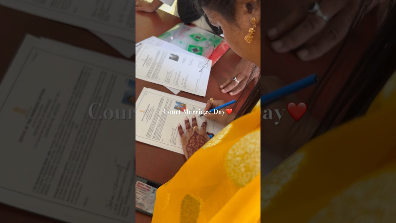 Court marriage day ❤️ Journey towards forever sealed with a signature❤️🔥 