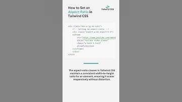 Set Aspect Ratio using Tailwind #programming #tailwindcss #codingtutorial #css