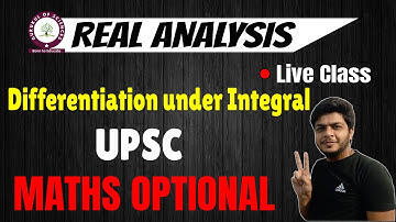 upsc maths optional lectures | Differentiation under integral sign | lec 03