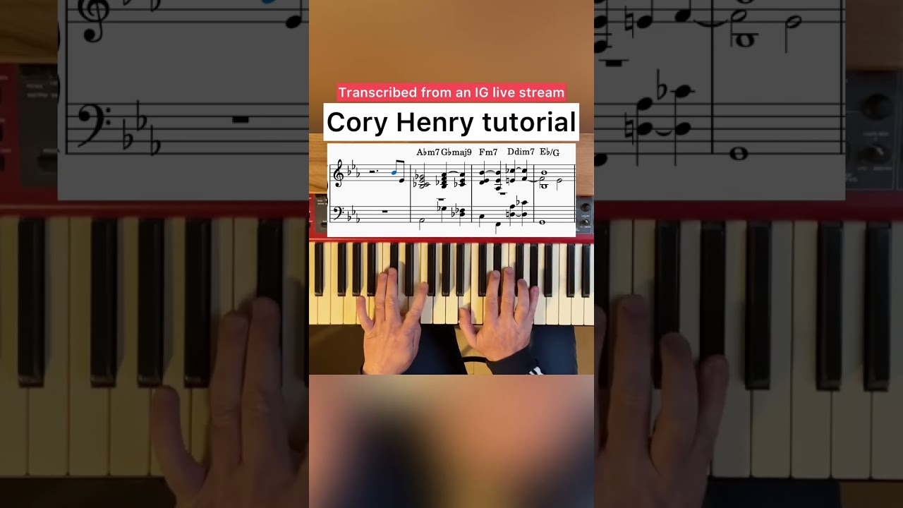 Cory Henry Tutorial Piano Jazzpiano Gospelpiano Youtube