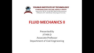 KTU FLUID MECHANICS 2 MODULE 4 LECTURE 1