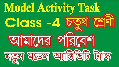 Class 4 Environment Amader Poribesh Model activity task l Class 4 Evs October 2021
