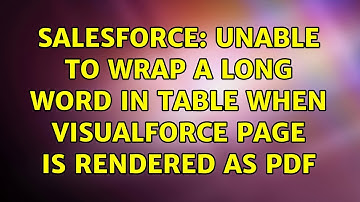 Salesforce: Unable to wrap a long word in table when visualforce page is rendered as PDF