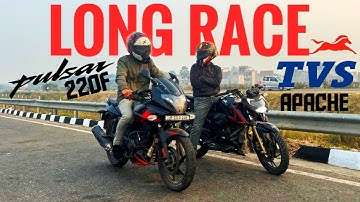 Bajaj Pulsar 220f vs TVS Apache 200 race edition || Race till their POTENTIAL ||