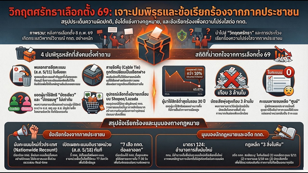 กกต กับ พิรุธ #เลือกตั้ง69ที่ประชาชนเห็น แต่ กกต มองไม่เห็น #กกต ...