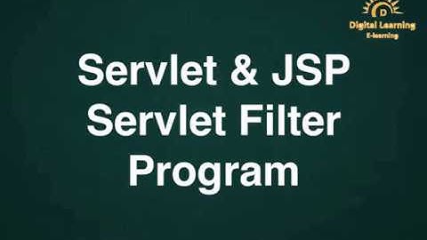 32 Servlet & JSP Servlet Filter Program | Online Training Download app from below link