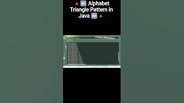 🔺🔤 Alphabet Triangle Pattern in Java 🔤🔺#java #coding #shorts #viral #paterna #logic #learnwithrehan