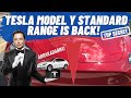 Tesla Standard Range Model Y Back &amp; Still Available Off Menu !