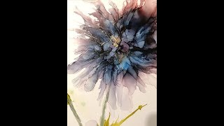 Alcohol Ink Flower tutorial