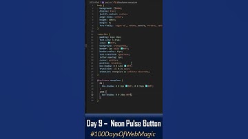 Neon Button Pulse 💡 | CSS Only Effect | Day 9 #100DaysOfWebMagic