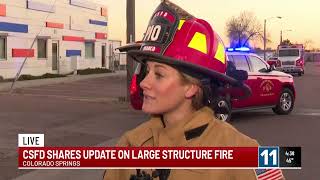 LIVE: CSFD shares update on large structure fire