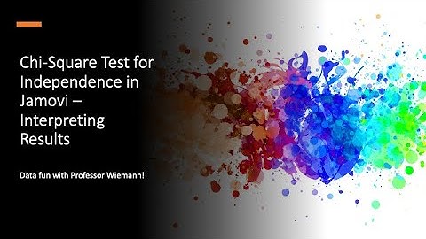Chi-Square Test for Independence in Jamovi – Interpreting Results