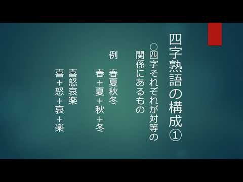 中３国語 東京書籍 四字熟語 Youtube