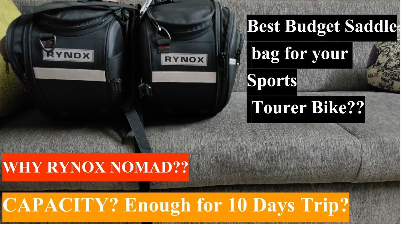 Best Saddle Bag  Rynox Nomad Saddlebags  How To Mount  Waterproof   Review  Vlogginder Singh  YouTube