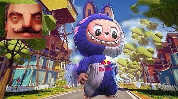 Hello Neighbor Labubu - My New Neighbor Labubu Red Bull Act 3 Gameplay Walkthrough