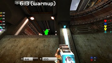 Quake Live: Hiddenfortress stairs to rail jump - by keyrill