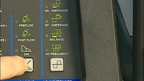 Miller Dynasty 350 TIG Welder Control Panel