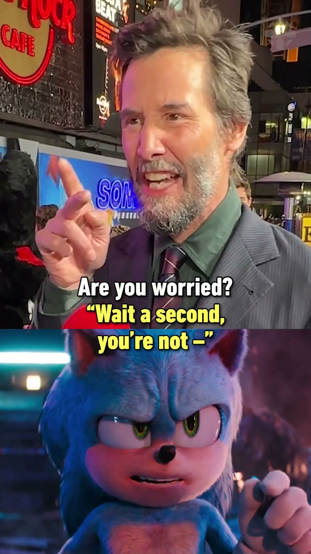 Keanu Reeves does a Sonic impression #sonicmovie3