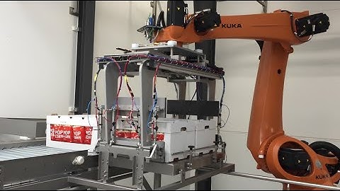Robotic palletising of popcorn boxes