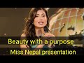 All the best  miss nepal presentation beauty with a purposemiss world 2024