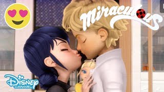 Miraculous Ladybug | Ladybug and Cat Noir Near Kisses Compilation 💋 | Disney Channel UK screenshot 1