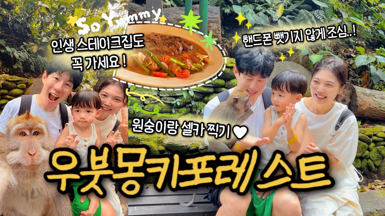 발리 우붓 몽키 포레스트｜원숭이랑 셀피 찍기 , 근처 맛집 트러플 스테이크 피손 우붓