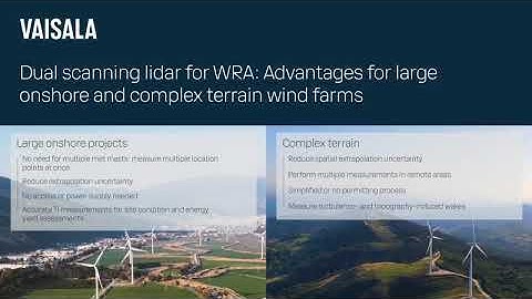 Vaisala Dual Scanning Lidar for WRA