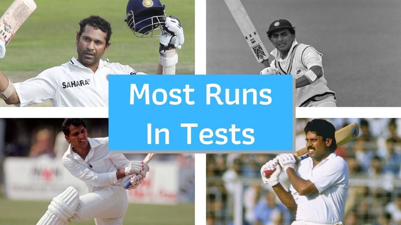 Top 10 Indian Batsmen With Most Runs In Tests - YouTube