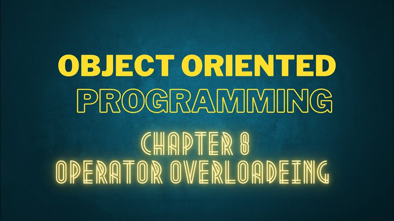 Object Oriented Programming ( minus and plus Operators Overloading ...