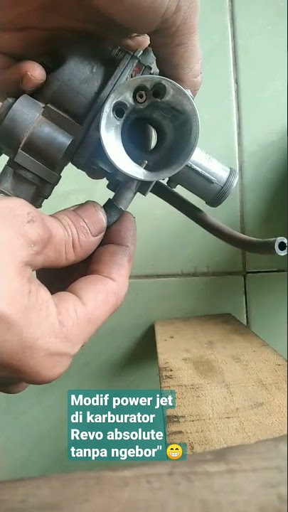 cara mudah modif power jet di karburator Revo absolute tanpa ngebor' 😁