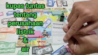 penjelasan lengkap tentang perusahaan air dan listrik di game monopoli. tutorial bermain monopoli.