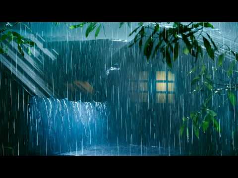 Say Goodbye to Anxiety & Sleep Instantly with Heavy Rain on Old Tin Roof & Gentle Thunder at Night