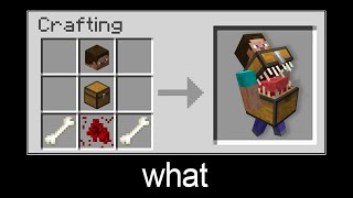 Minecraft wait what meme part 515 (Crafting Scary Steve)