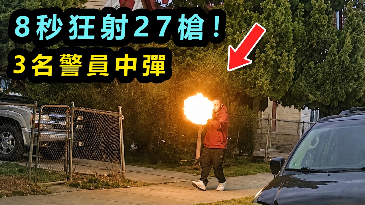 嫌犯掏出AR-15狂射警車!8秒27槍!警員頭部中彈! 縮圖