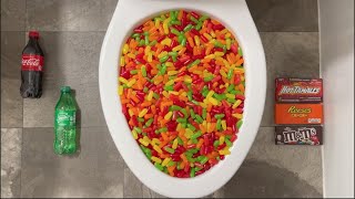 Will it Flush? - Coca Cola, Fanta, Sprite, M&M's, Reese's, Cereal, Candy, Mike and Ike