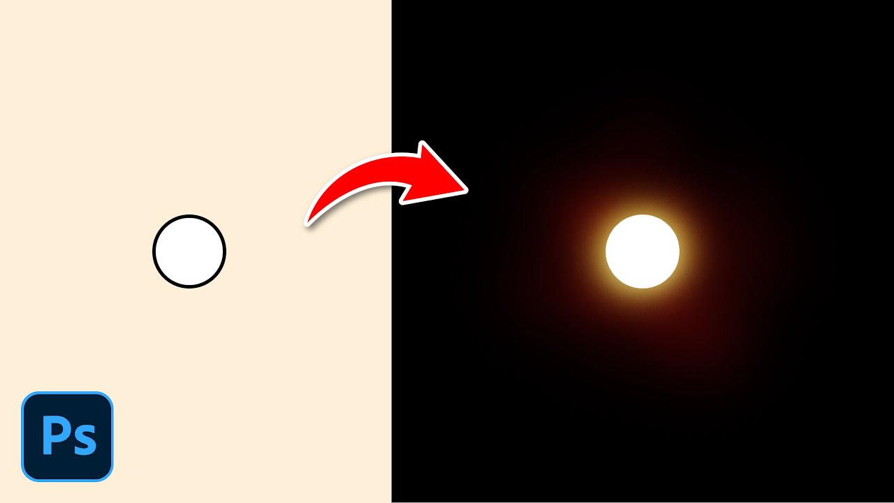 Basic to Create Glowing Circle in Photoshop - YouTube