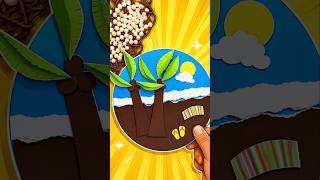 Paper sheet tree decoration easy craft ideas for kids #shorts #ytshorts #viralvideo #kids#papercraft
