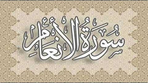 سورة الأنعام للشيخ المقرئ محمد بن حسين عامر