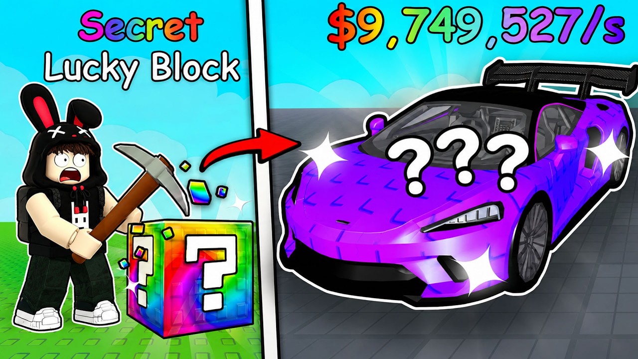 Ferix, Kezri Dan Ciko Mendapatkan Mobil Termahal Dari Lucky Block! ROBLOX